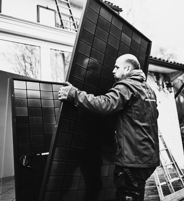 Pose de panneaux solaires par Nuance